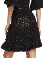 Femininity Crochet Miniskirt