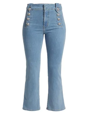 Robertson High-Rise Stretch Crop Flare Jeans