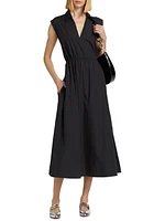 Soraya Sleeveless Poplin Midi-Dress