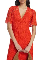 Eda Lace Midi-Dress