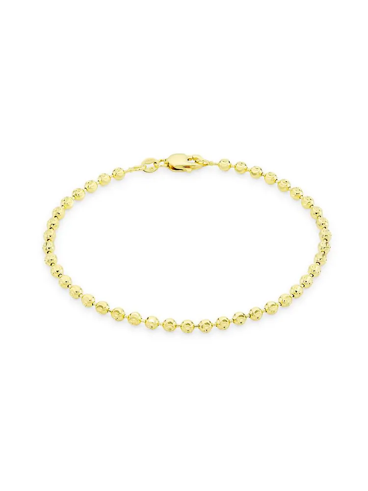 14K Yellow Gold Moon Chain Bracelet