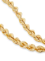 14K Yellow Gold Rope Chain Necklace