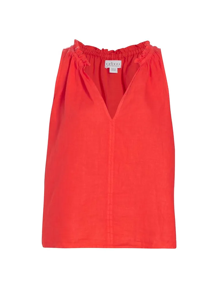 Zoey Linen Sleeveless Blouse