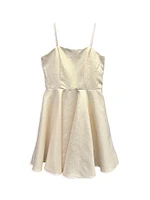 Girl's Satin Fit & Flare Dress