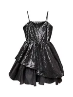 Girl's Peek-a-Boo Sequin Party Dress