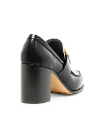 70MM Leather Loafer Pumps