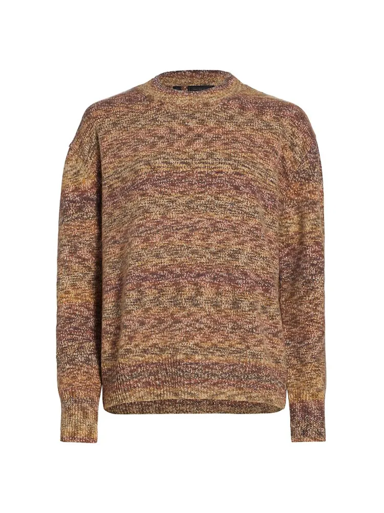 Yarn-Dyed Wool Pullover Sweater