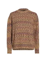 Yarn-Dyed Wool Pullover Sweater