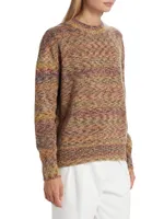 Yarn-Dyed Wool Pullover Sweater