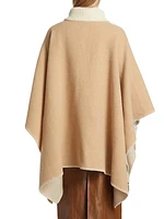 Wool Zip-Front Poncho