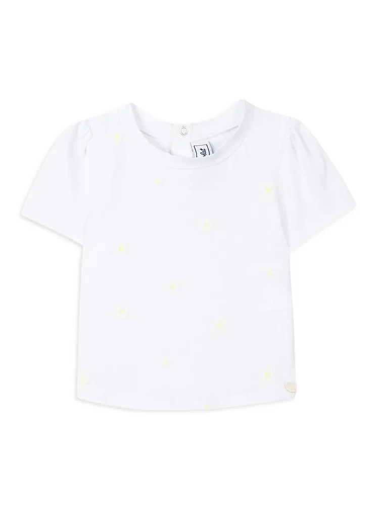 Baby Girl's & Little Daisy Stretch Cotton T-Shirt