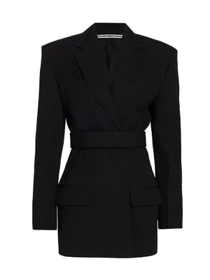 Tailored Belted Blazer Minidress