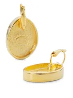 22K-Gold-Plated & Enamel Drop Earrings