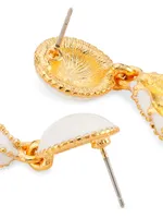 22K-Gold-Plated, Enamel & Resin Drop Earrings