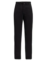 Flat-Front Cotton-Blend Pants