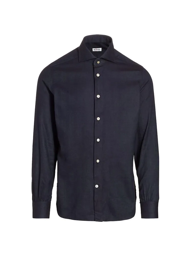 Cotton-Blend Button-Front Shirt