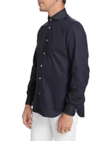 Cotton-Blend Button-Front Shirt