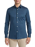 Cotton Button-Front Shirt