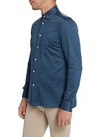 Cotton Button-Front Shirt