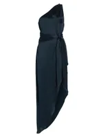 Palmira Silk One-Shoulder Maxi Dress