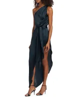 Palmira Silk One-Shoulder Maxi Dress