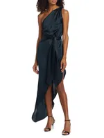 Palmira Silk One-Shoulder Maxi Dress