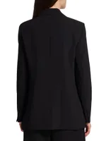 Denny Crepe Single-Button Blazer