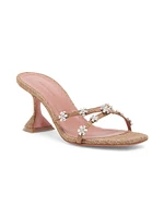 Lily 95MM Crystal-Embellished Canvas Sandals