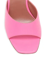 Lupita 95MM Leather Wedge Mules