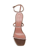 Gilda 95MM Crystal-Embellished Satin Sandals