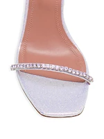 Gilda 95MM Glitter Crystal-Embellished Leather Sandals