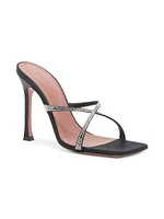 Adriana 105MM Crystal-Embellished Satin Stiletto Sandals