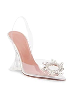 Begum 95MM Crystal-Embellished Slingback Pumps