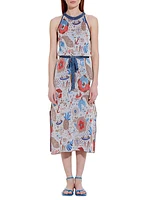 Cruz Beach Graphic Cotton-Blend Sleeveless Dress