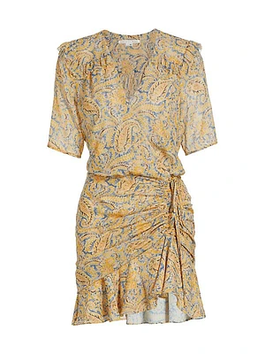 Dakota Paisley Silk Minidress