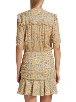 Dakota Paisley Silk Minidress