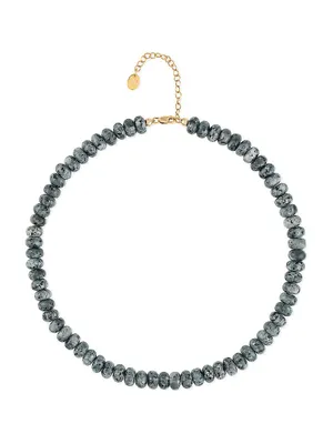 Goldtone & Tianshan Opal Bead Necklace