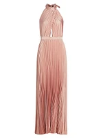 Renaissance Pleated Open-Back Gown