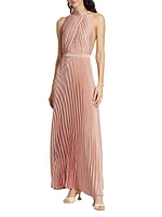 Renaissance Pleated Open-Back Gown