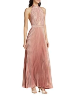 Renaissance Pleated Open-Back Gown