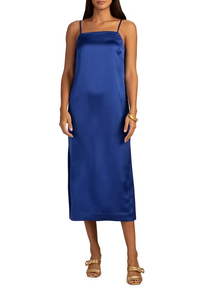 Marita Satin Midi-Dress