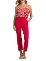 Lulu Cropped Straight-Leg Pants