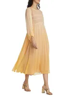 Alumine Eimi Chiffon Midi Dress