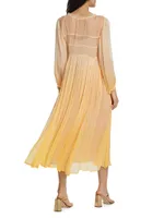 Alumine Eimi Chiffon Midi Dress