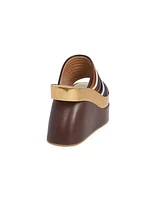 60MM Leather Wedge Sandals