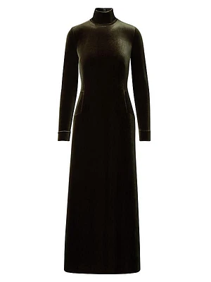 Velvet Turtleneck Gown