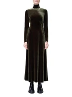 Velvet Turtleneck Gown