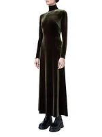 Velvet Turtleneck Gown