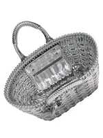 Bistro XS Basket with Strap in Mirror Fabric