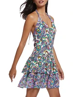 Gracie Paisley Halter Minidress